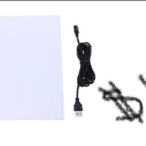 A5 light board for diamond painting with power cord/charger; clips and stand